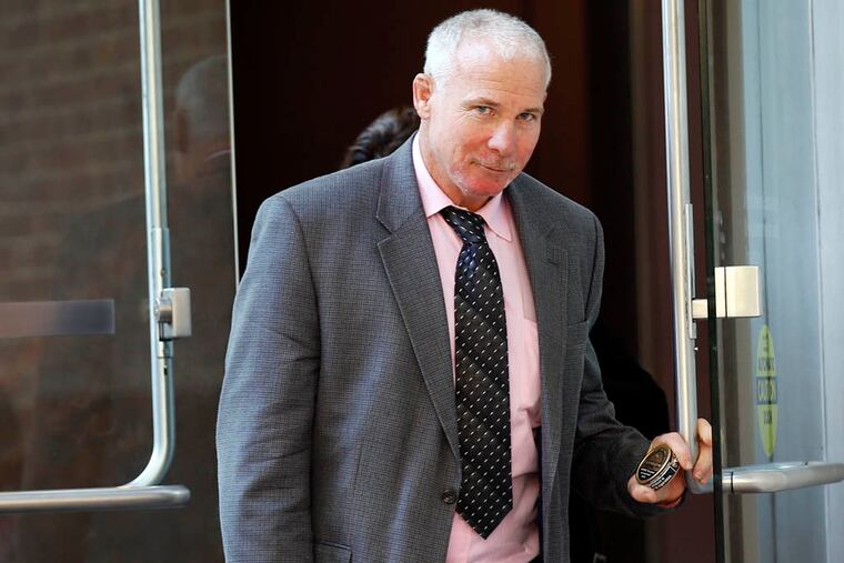 Ironworkers member James Walsh leaves court after pleading guilty on Tuesday, Sept. 23, 2014. ( YONG KIM / STAFF PHOTOGRAPHER )