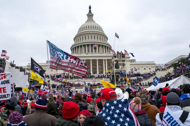 Insurrections loyal to President Donald Trump at the U.S. Capitol in Washington on Jan. 6, 2021.