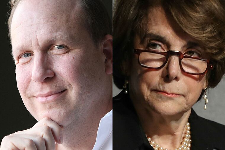 State Sen. Daylin Leach, left; Marjorie Margolies.