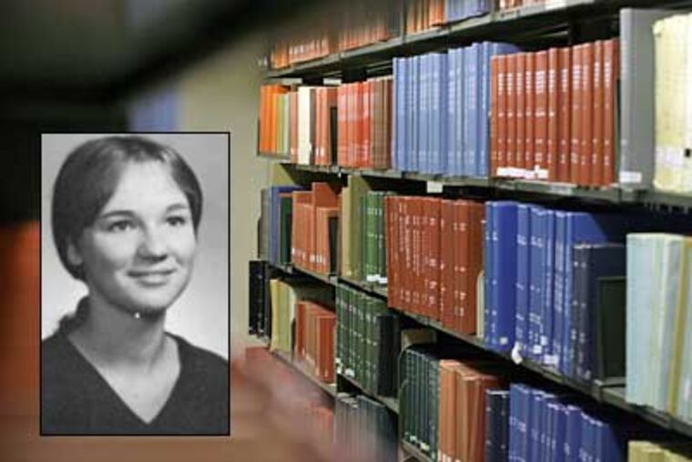 PSU grad student Betsy Aardsma was found stabbed among the stacks in Pattee Library in 1969. (Christopher Gardner/ For the Inquirer)