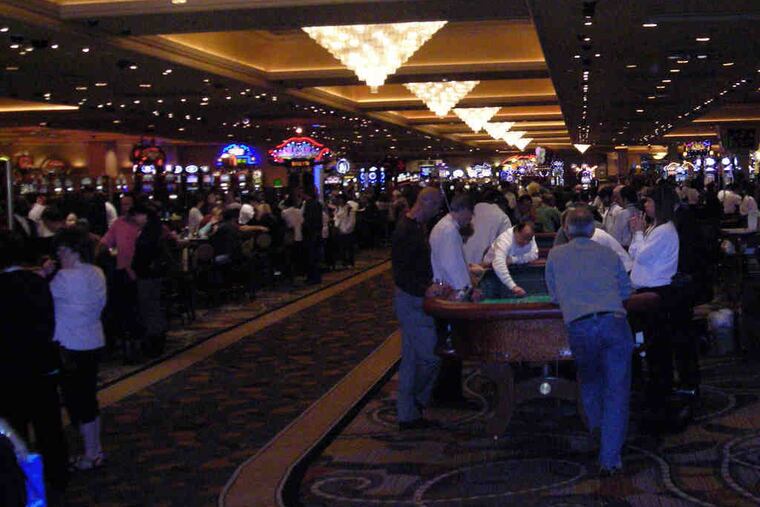 Visitors still packed Bally's Las Vegas on this weeknight in November. The news is mixed: Spending is down 15 percent from 2008, but visits are slightly up from 2009.