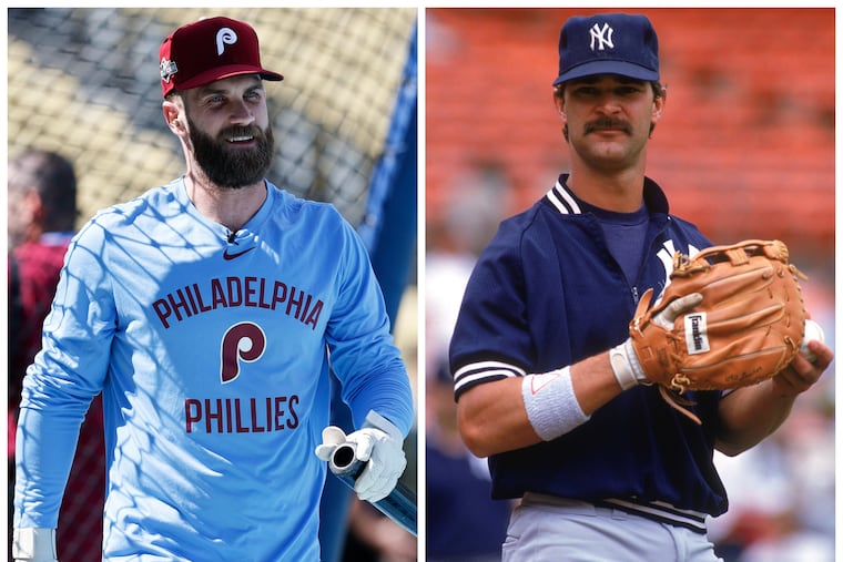 In Don Mattingly, right, Bryce Harper now has a former superstar player on the Phillies coaching staff.