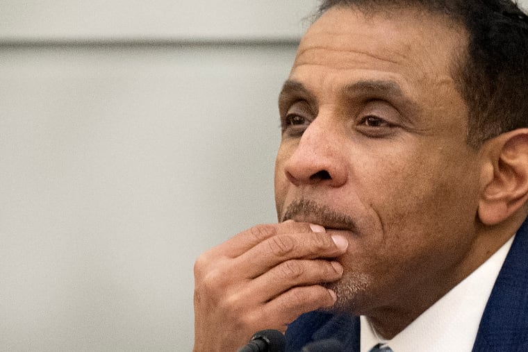 Superintendent Tony B. Watlington Sr., shown at a recent Philadelphia school board meeting, is ordering $225 million in cuts to the district's upcoming 2026-27 budget. Schools will be affected.