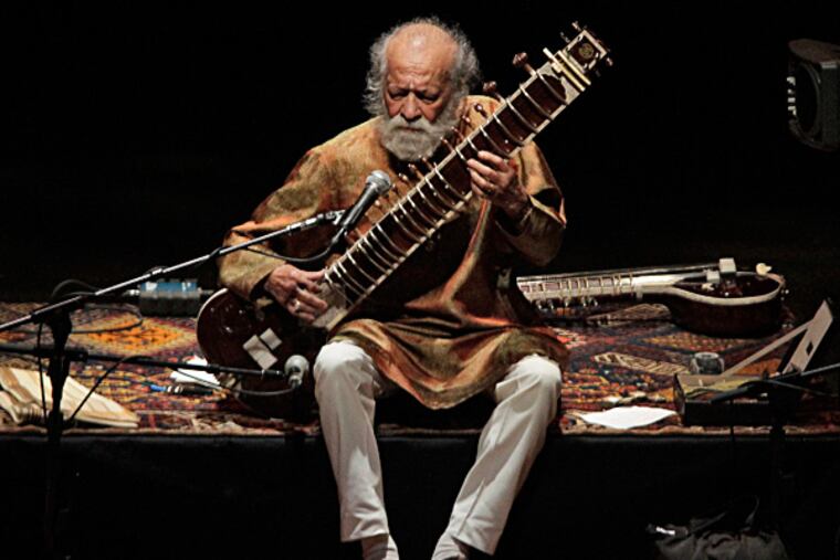Ravi Shankar, a winner of three Grammys, performing at a Los Angeles recital last year. LAWRENCE HO / Los Angeles Times