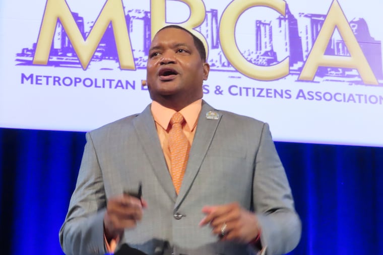 Atlantic City Mayor Marty Small speaks at an event in Atlantic City in February. On April 15, 2024, Small and his wife were charged with abusing their teenage daughter, a situation their lawyer described as a private family matter.