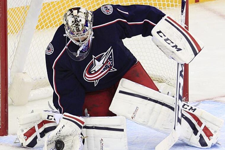 Newly-acquired Flyers goaltender Steve Mason. (Jay LaPrete/AP)