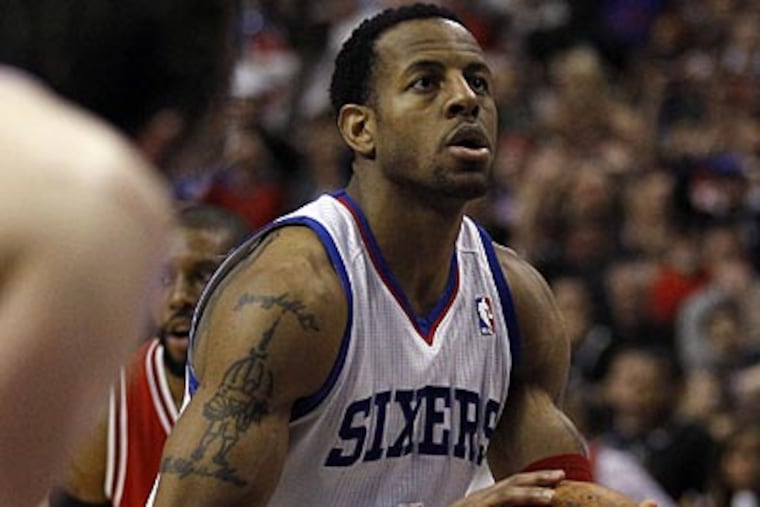 Andre Iguodala hit two free throws with 2.2 seconds left in Game 6 to seal the Sixers' victory. (Yong Kim/Staff Photographer)
