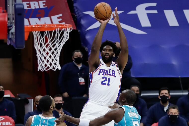 Joel Embiid is averaging 23.2 points, 12.3 rebounds and 1.7. blocks.