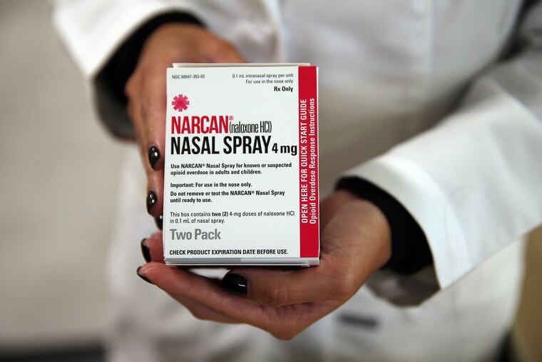 Naloxone nasal spray, sold under the brand name Narcan.