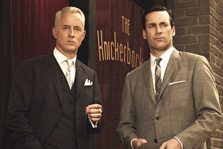 John Slattery and Jon Hamm (right) star in AMC’s "Mad Men."