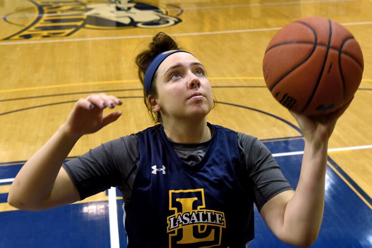La Salle women's basketball's Kate Hill poses for a photo after practice on Oct. 15, 2019.
