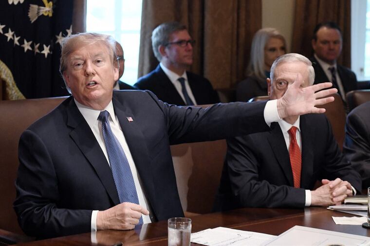 U.S. President Donald Trump speaks during a Cabinet Meeting in the Cabinet Room of the White House Nov. 1, 2017 in Washington, D.C.