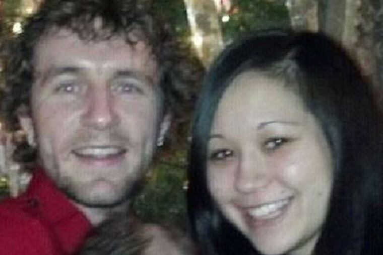 Blake Bills with fiancee Shayna Sykes. He was sentenced for a drug-fueled spree in March that resulted in two stolen police cars, an injured officer, and a cross-state high-speed chase.