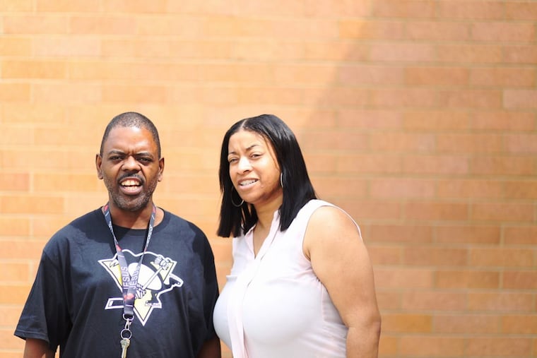 Mark Smith with his caretaker Pam Pendleton. Two youths who hit Smith, a 12-year-old and a 15-year-old, have been charged with criminal conspiracy, simple assault and reckless endangerment of another person.