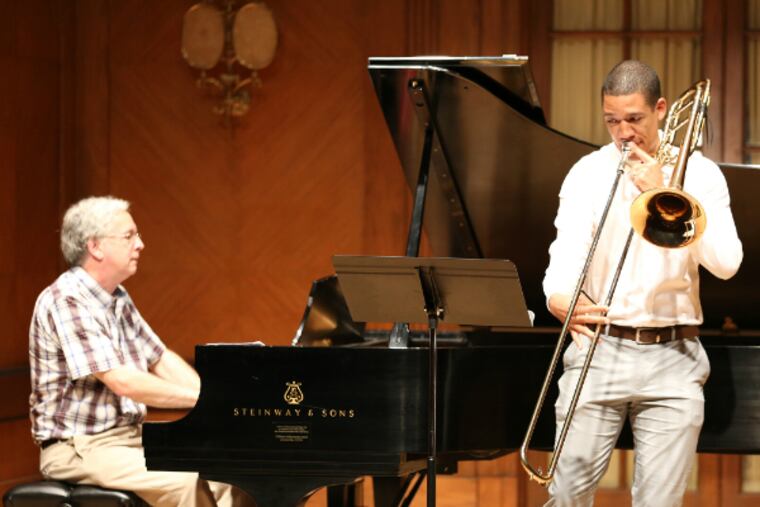 Charles Abramovic (piano) and Weston Sprott (trombone)