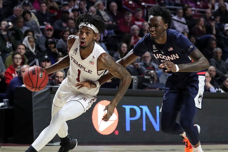 Quinton Rose (left) and the Owls will look to control the pace of Tuesday's NCAA play-in game against Belmont.