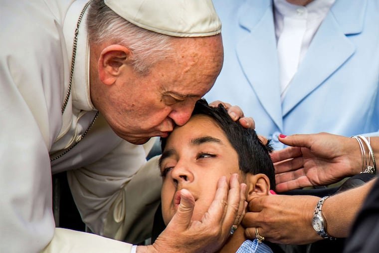 Pope Francis stopped his car to greet and bless 10-year-old Michael Keating at Philadelphia International Airport when he visited the city in 2015.