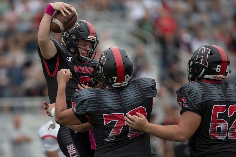 Senior quarterback Jay Foley (left, with the football) leads Haddonfield against St. Joseph in a clash of the No. 3 and No. 1 teams in the rankings.