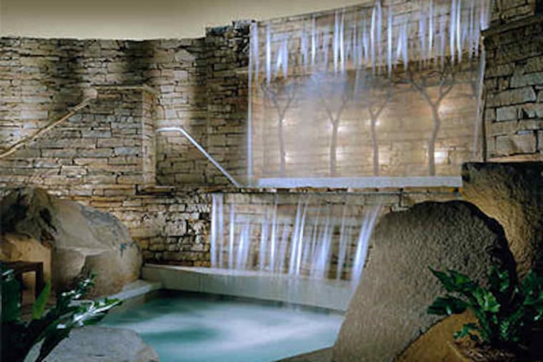 The jacuzzi at the Lodge at Woodloch, which also has a spa.