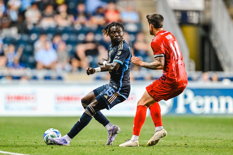 Olivier Mbaizo (left) was waived by the Union on Wednesday after a nine-year career in Philadelphia.