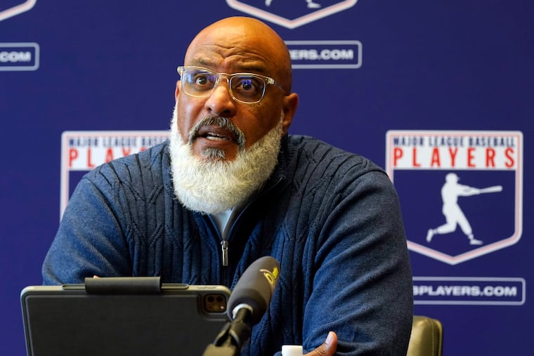 Major League Baseball Players Association Executive Director Tony Clark, shown in March.