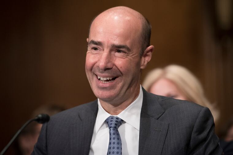Secretary of Labor nominee Eugene Scalia speaks during his nomination hearing on Capitol Hill, in Washington, Thursday, Sept. 19, 2019.