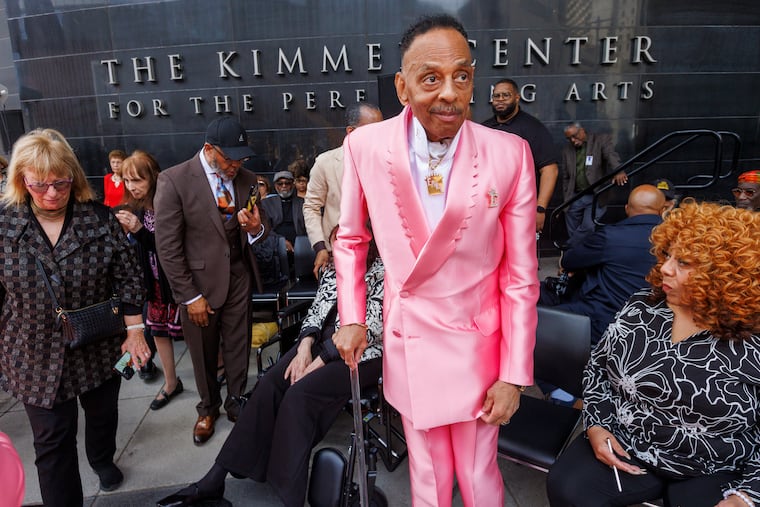 Drummer Earl Young is honored at the Philadelphia Music Alliance, Walk of Fame Dedication Ceremony in front of Kimmel Center, Wednesday, May 13, 2026.