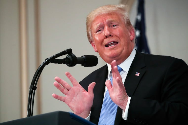 President Donald Trump speaks during a news conference, Wednesday, Sept. 26, 2018, in New York.