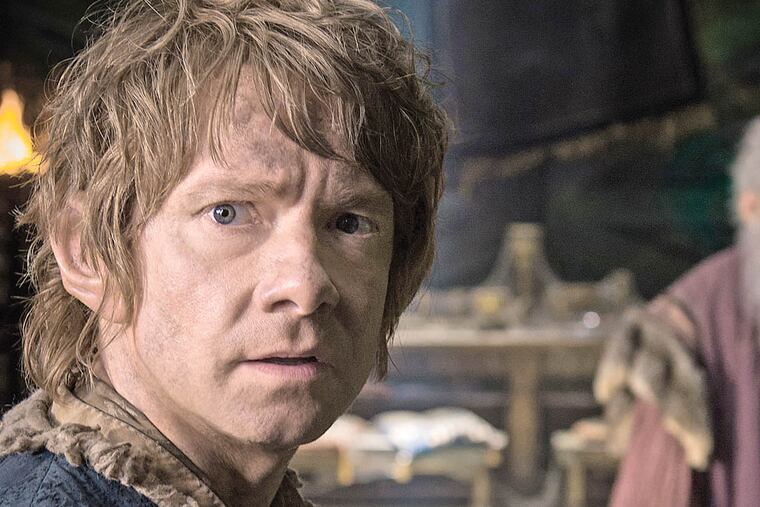 Martin Freeman appears in a scene from the film, "The Hobbit: The Battle of the Five Armies." (AP Photo/Warner Bros. Pictures, Mark Pokorny)