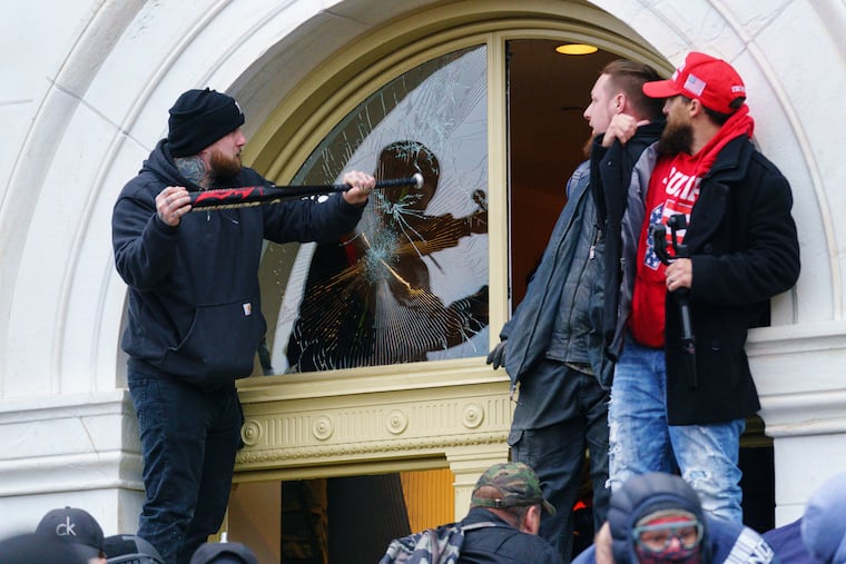 Trump demonstrators at the U.S. Capitol Building in Washington, D.C., on Jan. 6, 2021. The United States Capitol Building was breached by pro-Trump supporters.