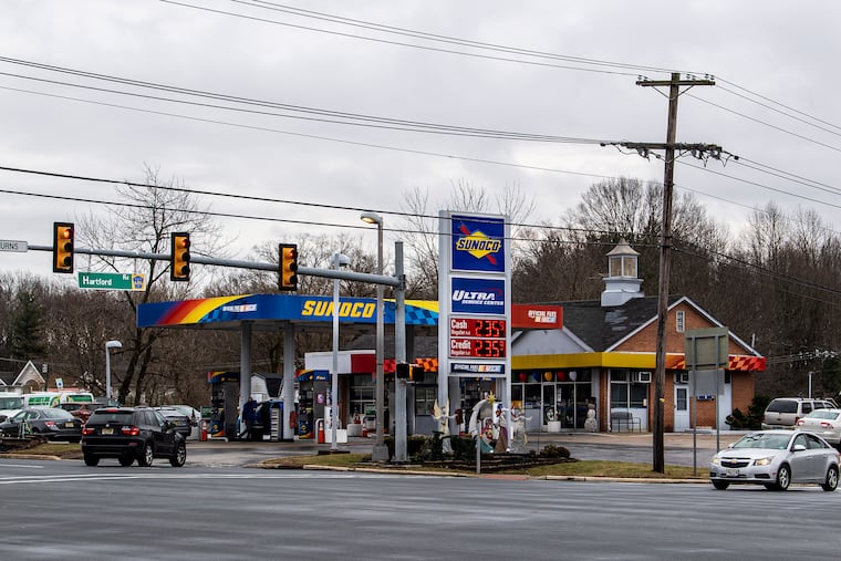 Stiles Sunoco gas station is shown along route 38 in Mt Laurel Township, N.J., in 2020.