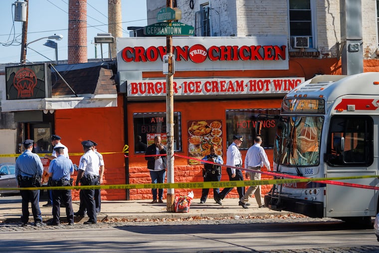 SEPTA Transit and Philadelphia Police at the scene of a fatal bus driver shooting along Germantown Avenue on Oct. 26.