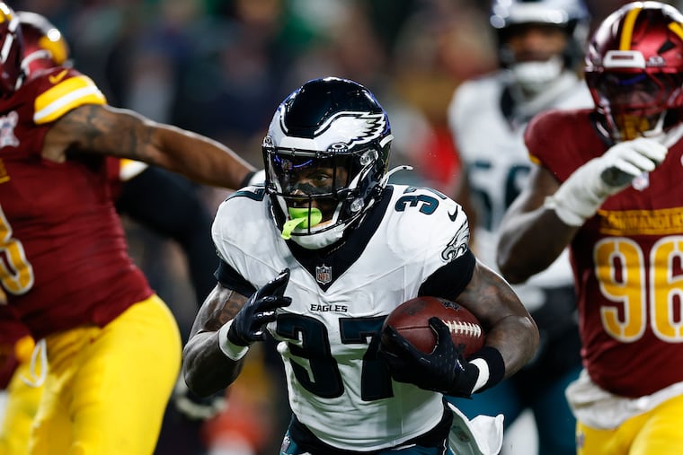 Running back Tank Bigsby is among those who stand to get a brighter spotlight with the Eagles starters not expected to play.