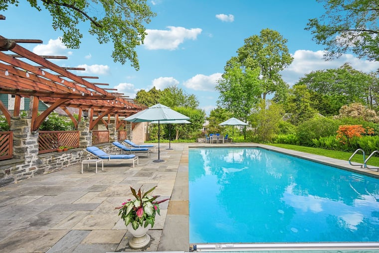 The pool is 19 feet by 39 feet and between 8 and 9 feet deep.