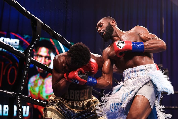 Jaron Ennis earned his 16th straight stoppage in the sixth round against Juan Carlos Abreu.