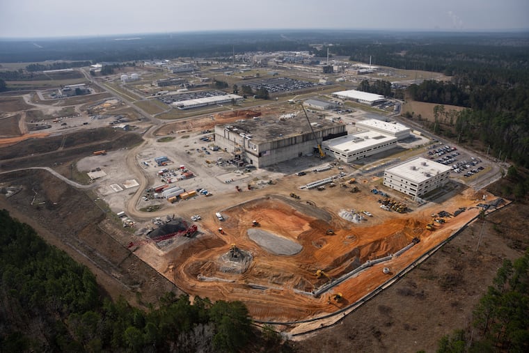 In a photo provided by the U.S. Department of Energy/Savannah River Site, an aerial view of the Savannah River Site, whose MOX project was scuttled and repurposed as the Savannah River Plutonium Processing Facility, in Aiken, S.C., March 13, 2025.