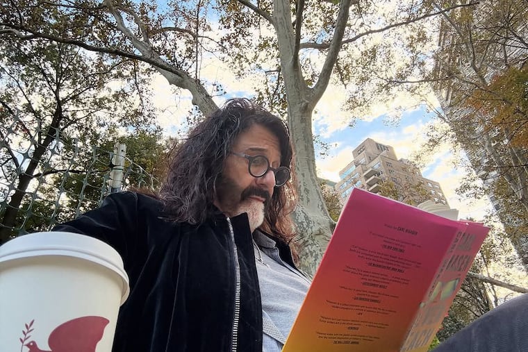 Pierre Robert in Rittenhouse Square in a photo the WMMR-FM DJ posted on social media a few days before his death in October 2025. A memorial to Robert is being planned in the park he called "my beloved Rittenhouse Square."