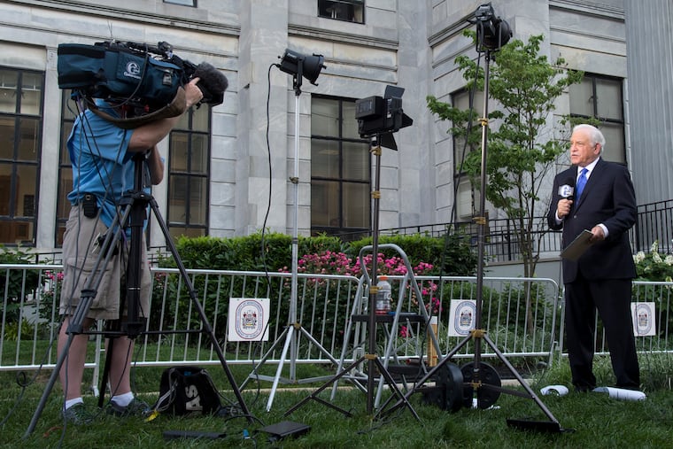 Jim Gardner anchors the 6 p.m. WPVI-TV newscast live during the Bill Cosby trial on June 14, 2017. Gardner has been at Channel 6 since 1976. He has anchored the 6 and 11 p.m. weekday newscasts since 1977.