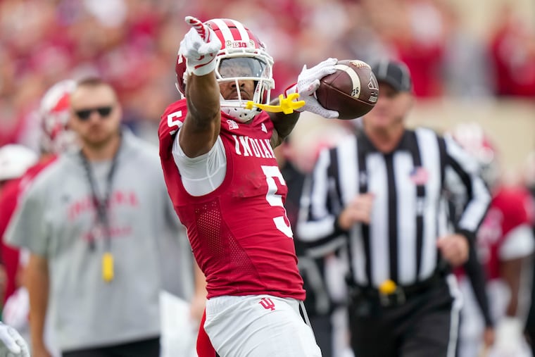 Indiana wide receiver Ke'Shawn Williams, a North Philly native and Springside Chestnut Hill grad, has 27 catches, 341 yards, and four touchdowns this season.