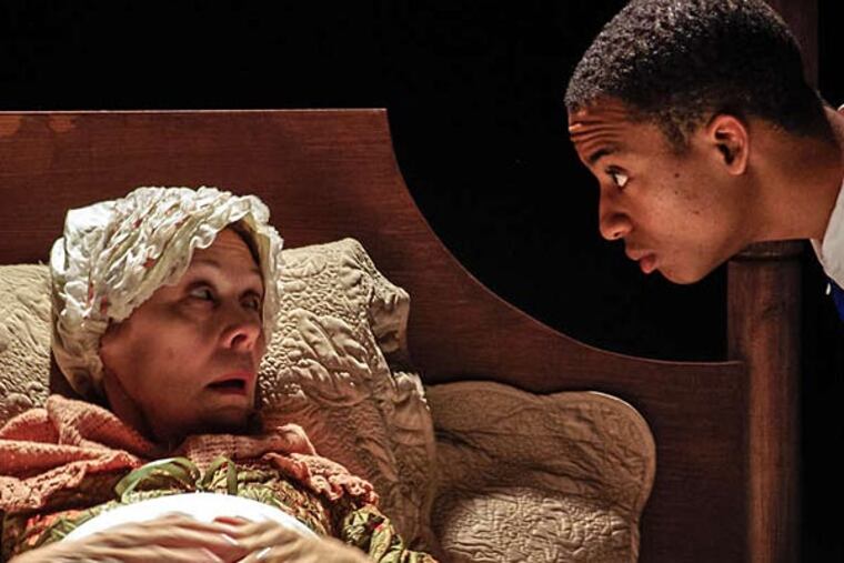 In the play, Nancy Boykin, as a seriously ill Martha Washington, faces Aaron Bell. (Photo/IAN PAUL GUZZONE)