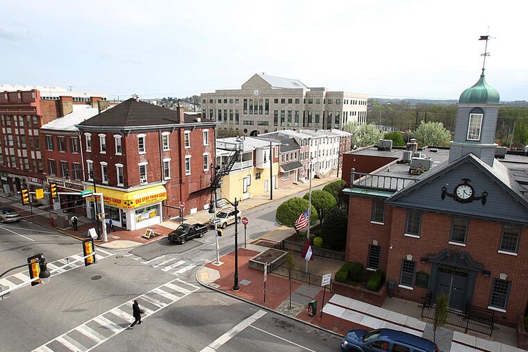 Norristown’s Main Street, at its intersection with Cherry Street, could use more traffic and more business. CHARLES FOX / Staff Photographer