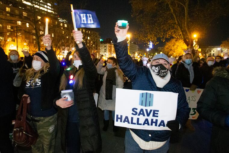 The Archdiocese of Philadelphia on Monday shut down efforts by Bishop McDevitt and Hallahan High Schools to remain open. Alumnae and supporters of Hallahan rallied for the school on Dec. 8.