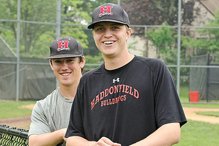 Haddonfield seniors Mike McLaughlin (left) and Mark Ostbye. (Ron Tarver/Staff Photographer)