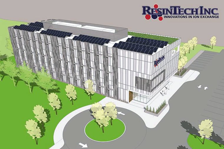 ResinTech’s planned Camden complex is shown in an artist’s rendering. The 385-square-food complex will allow ResinTech to do certain manufacturing procedures stateside instead of outsourcing them overseas.