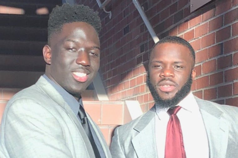 Cheick Diawara (left) and Joar Dahn are hosting a peace rally on Tuesday.