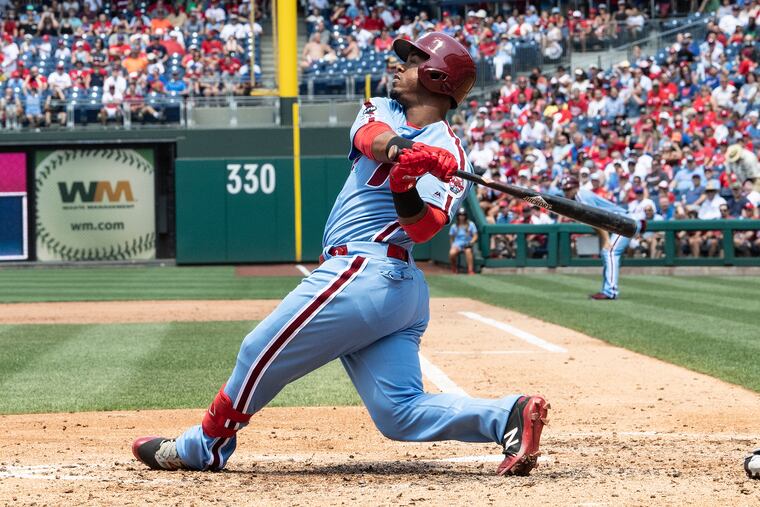 Jean Segura hit his first career walk-off home run Thursday for the Phillies in a 6-3 victory over the New York Mets at Citizens Bank Park.