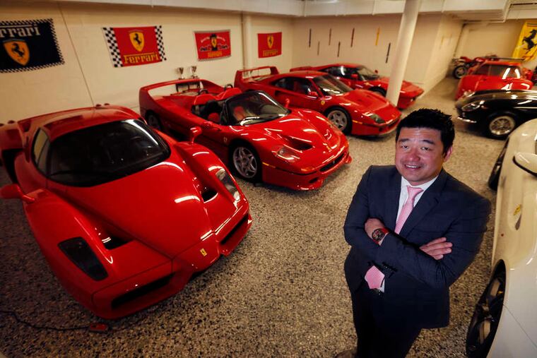 Car collector David Lee with his stable of horsepower in Walnut, Calif. "I just fell into it," he says of collecting.