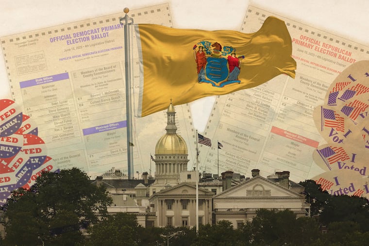 Photo collage illustration for New Jersey Voters Guide