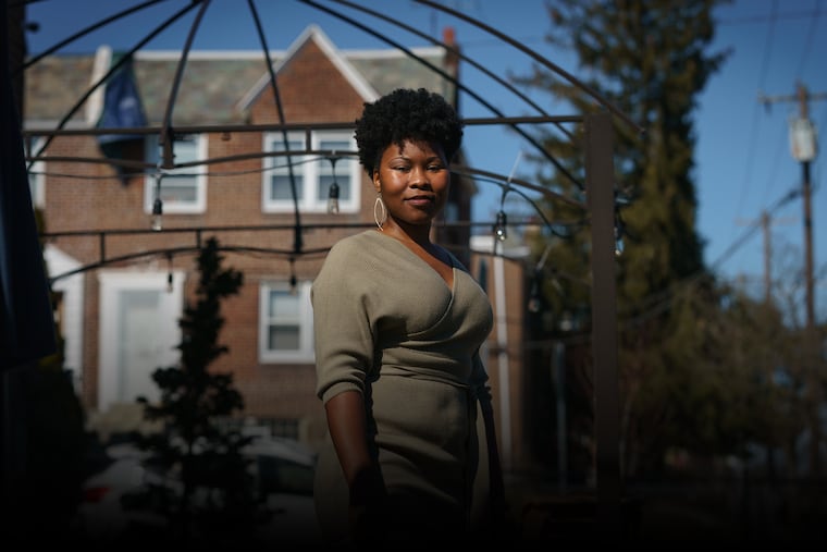 Jasmine Schley, shown here in her backyard in Philadelphia, March 3, 2021. This Election Day, Schley urges Philadelphians not to expect politicians to do all the work. All Philadelphians have to get engaged in improving the community, she writes. "Now more than ever, simply providing for ourselves and our families, while the rest of Philadelphia struggles, is not enough."
