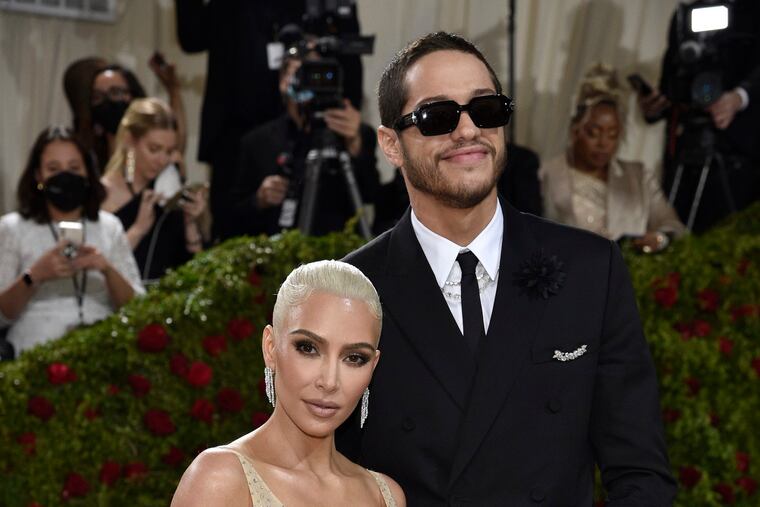 Kim Kardashian, left, and Pete Davidson attend The Metropolitan Museum of Art's Costume Institute benefit gala May 2. Her hourglass silhouette -- and how she got it -- lit up social media.